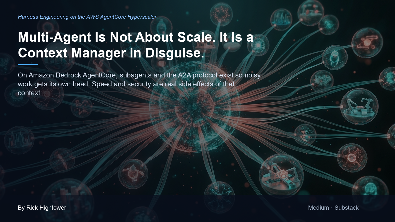 Cover image for “Multi-Agent Is Not About Scale. It Is a Context Manager in Disguise.” by Rick Hightower