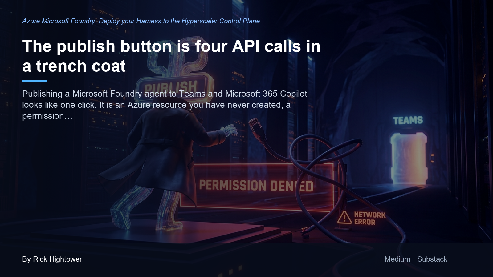 Cover image for “The publish button is four API calls in a trench coat” by Rick Hightower