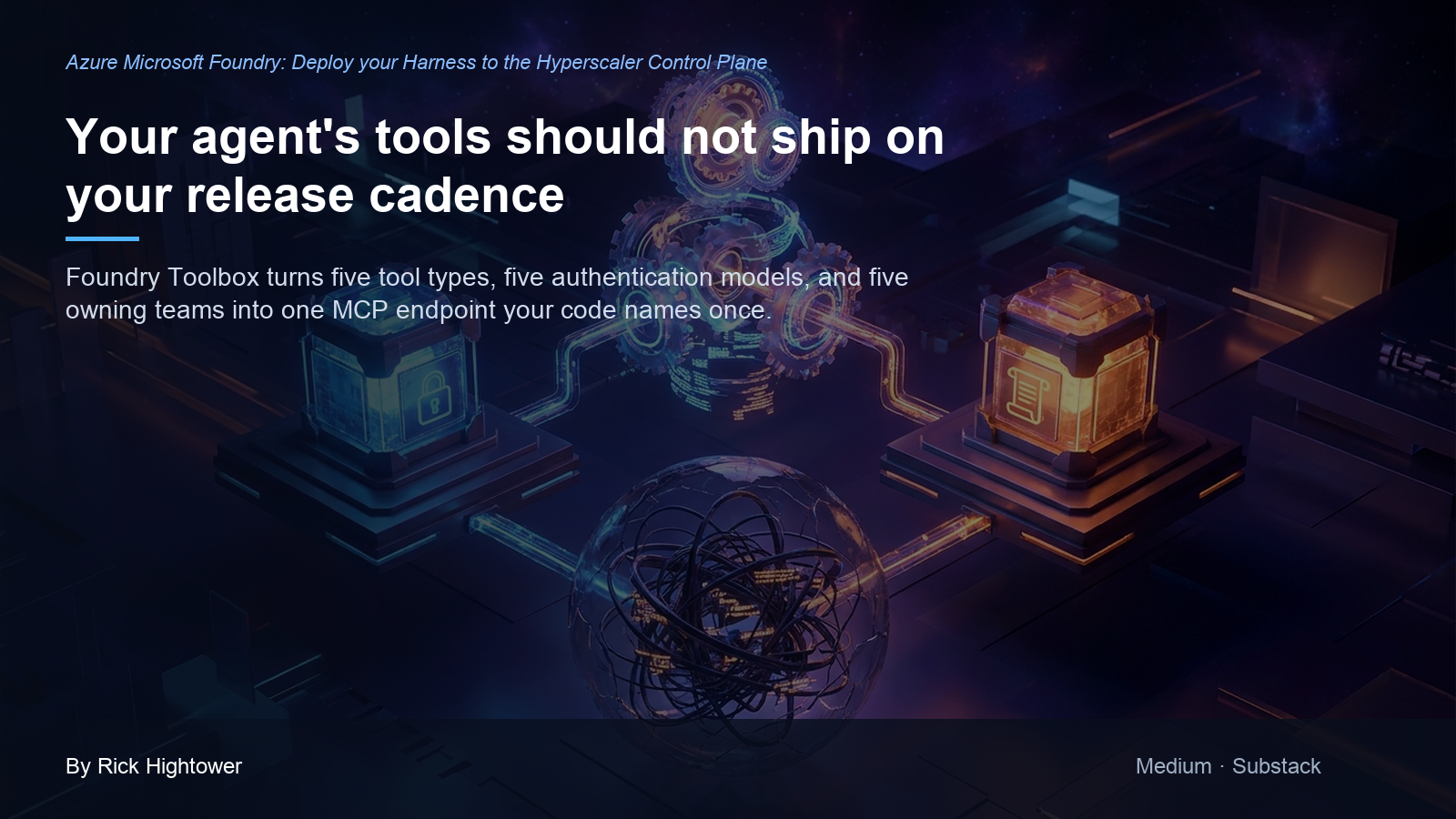 Cover image for “Your agent's tools should not ship on your release cadence” by Rick Hightower