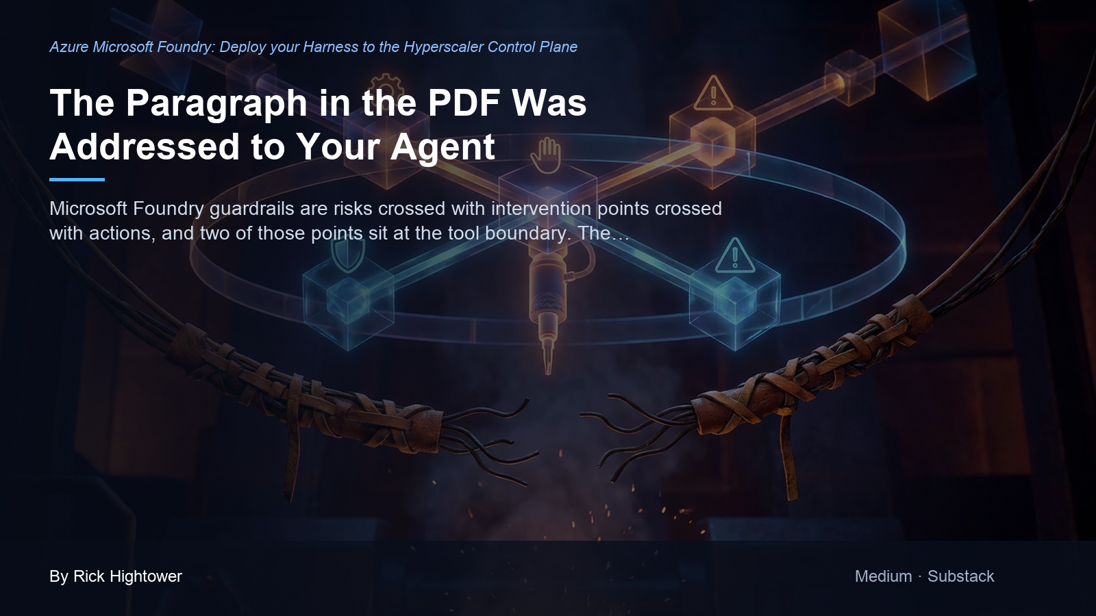 Cover image for “The Paragraph in the PDF Was Addressed to Your Agent” by Rick Hightower