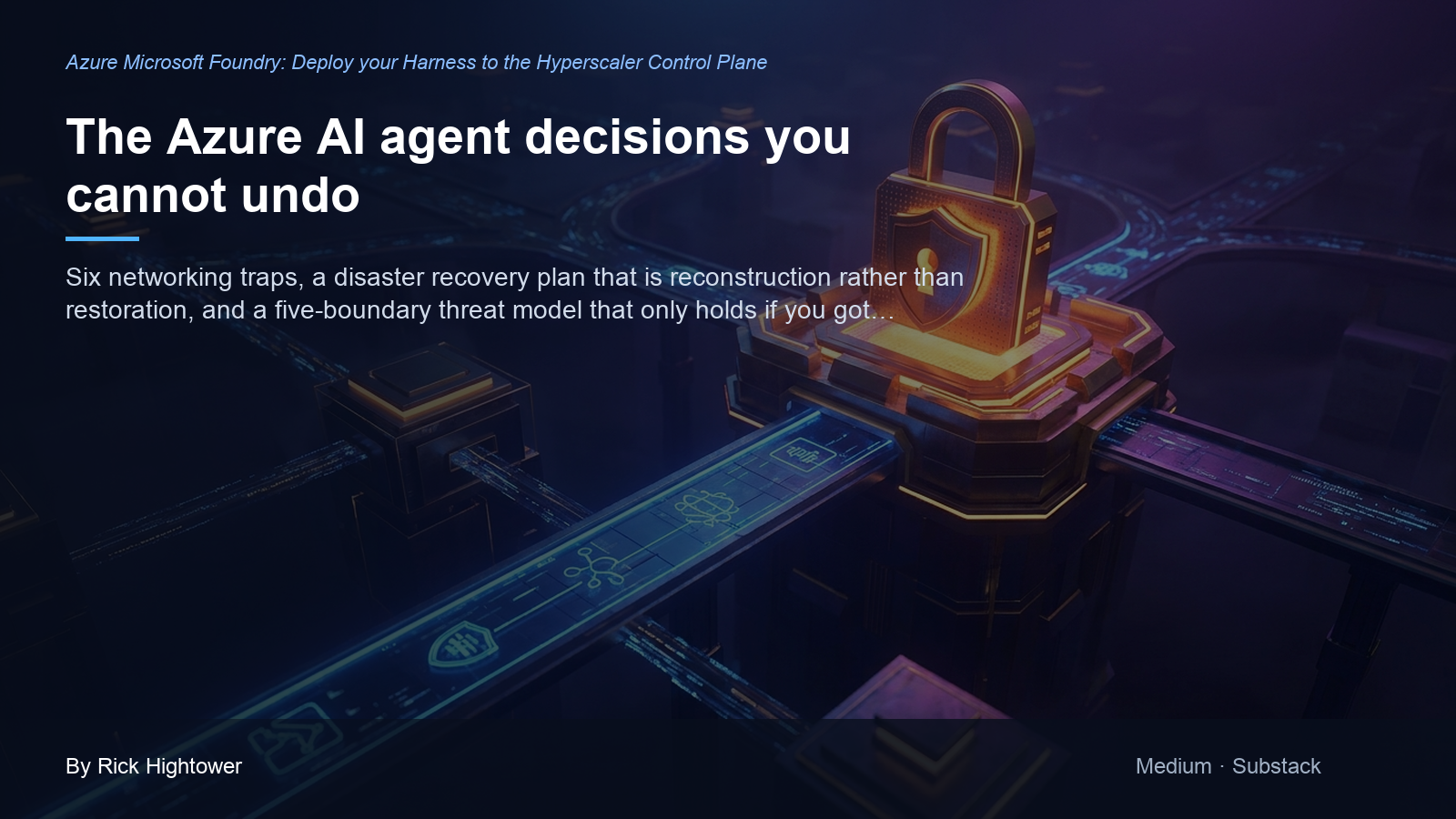 Cover image for “The Azure AI agent decisions you cannot undo” by Rick Hightower