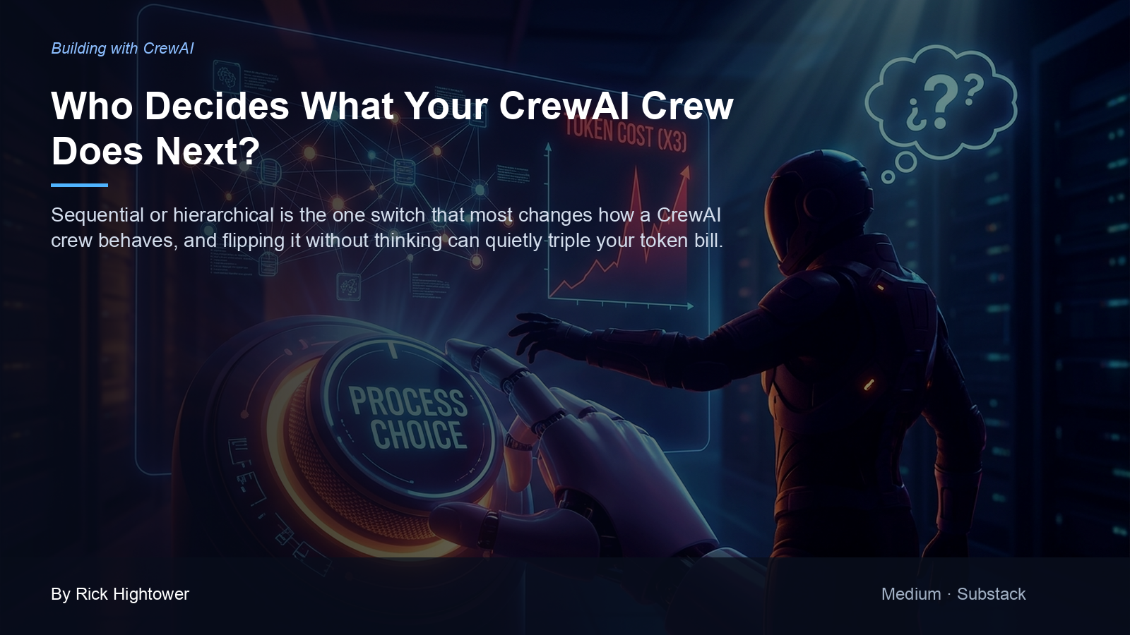 Cover image for “Who Decides What Your CrewAI Crew Does Next?” by Rick Hightower