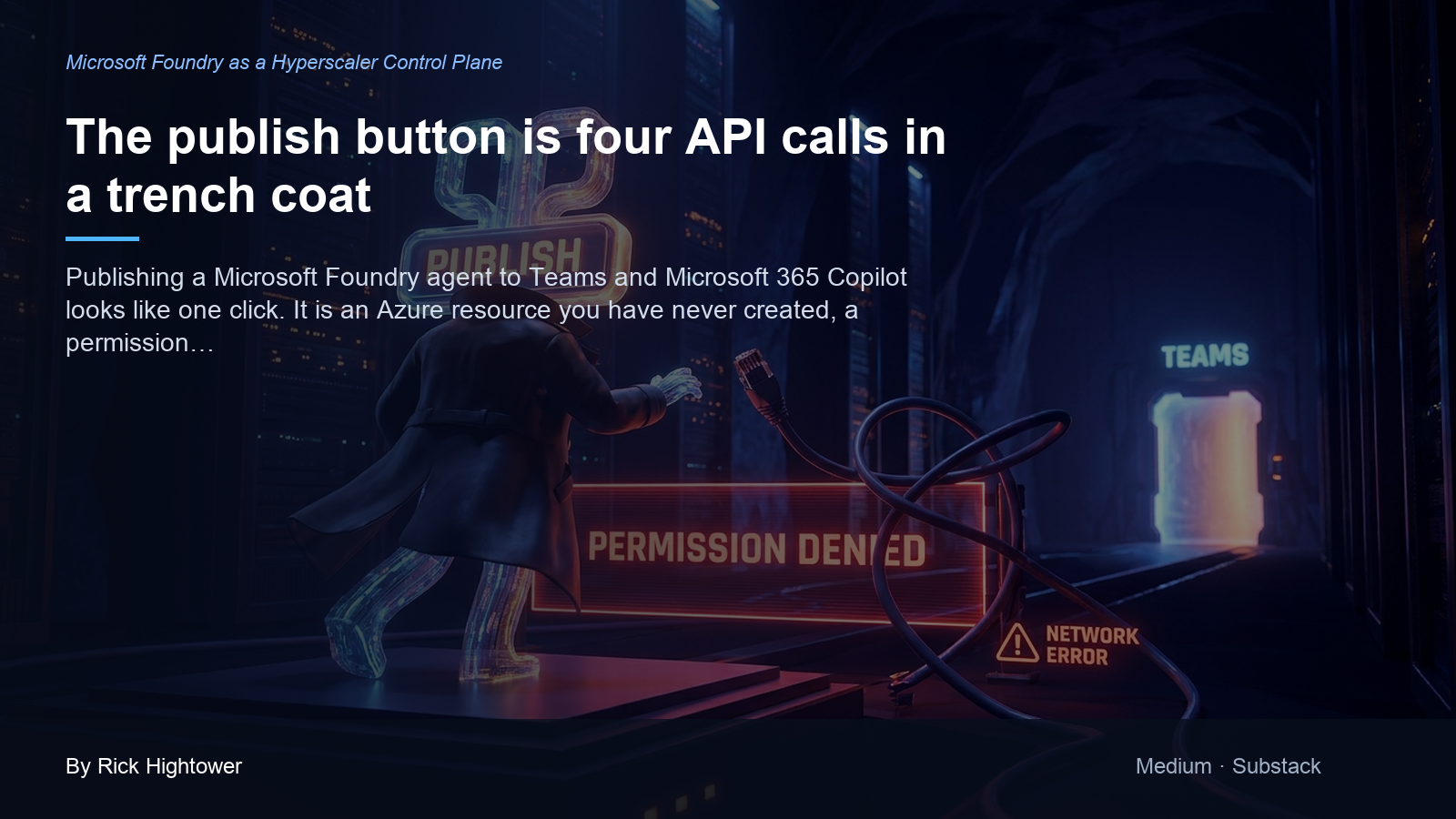 Cover image for “The publish button is four API calls in a trench coat” by Rick Hightower