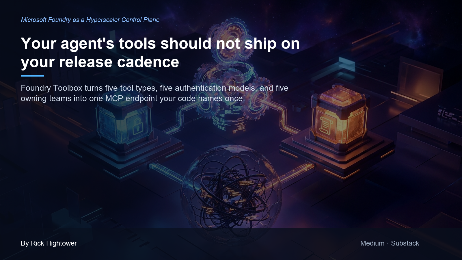 Cover image for “Your agent's tools should not ship on your release cadence” by Rick Hightower