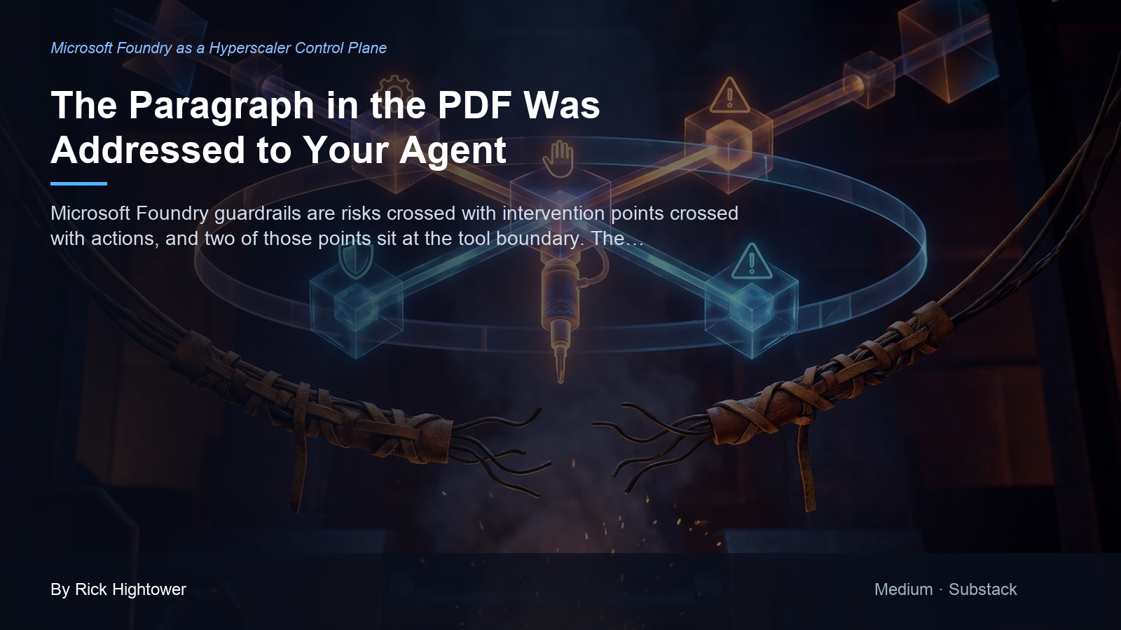 Cover image for “The Paragraph in the PDF Was Addressed to Your Agent” by Rick Hightower