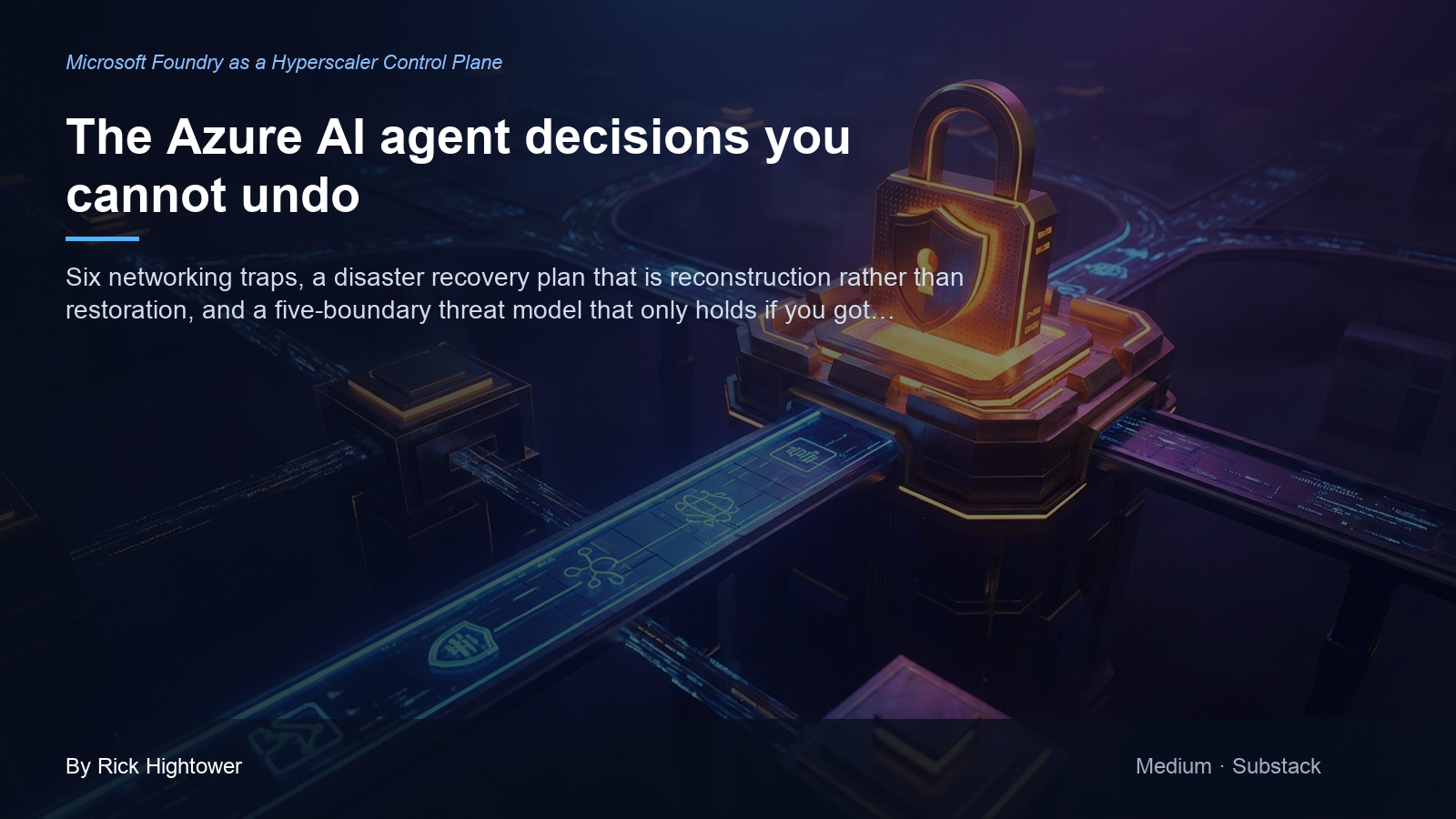 Cover image for “The Azure AI agent decisions you cannot undo” by Rick Hightower
