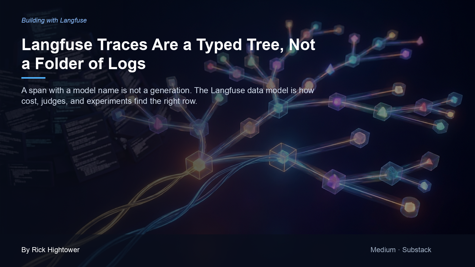 Cover image for “Langfuse Traces Are a Typed Tree, Not a Folder of Logs” by Rick Hightower