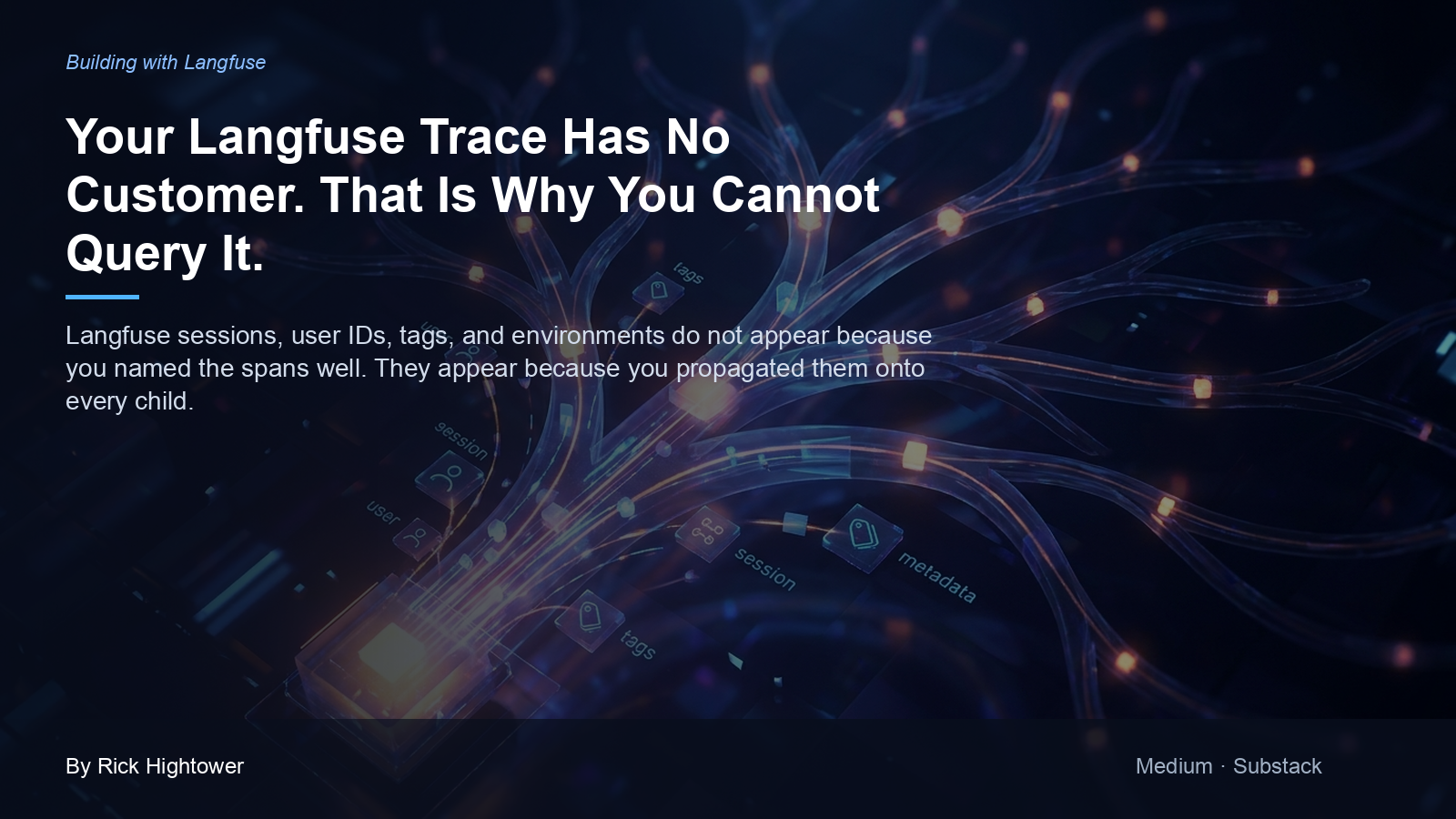 Cover image for “Your Langfuse Trace Has No Customer. That Is Why You Cannot Query It.” by Rick Hightower