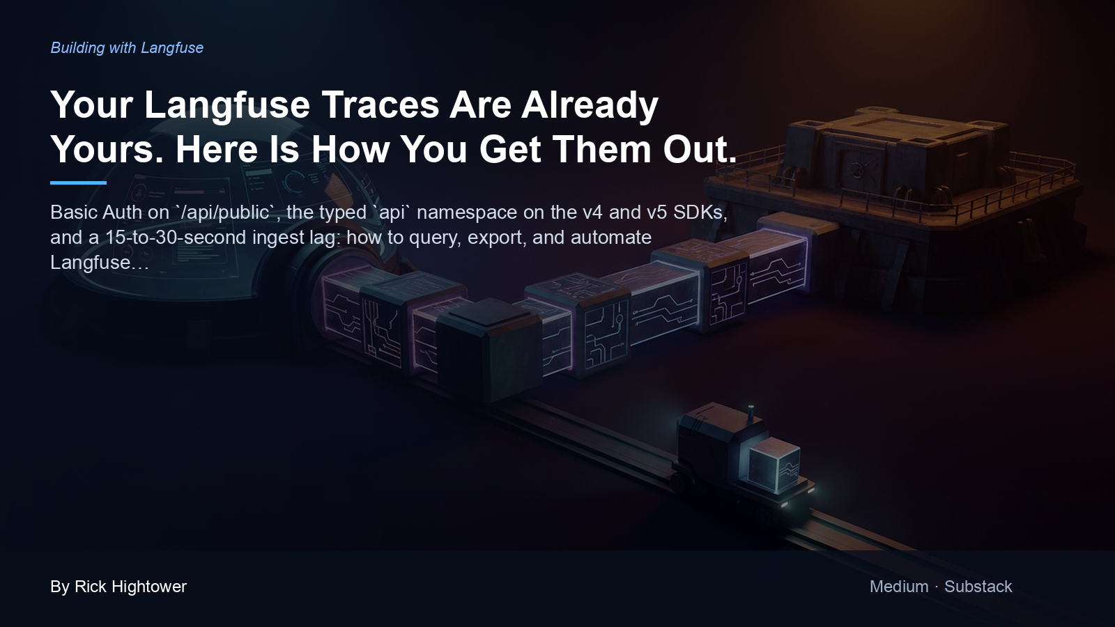 Cover image for “Your Langfuse Traces Are Already Yours. Here Is How You Get Them Out.” by Rick Hightower