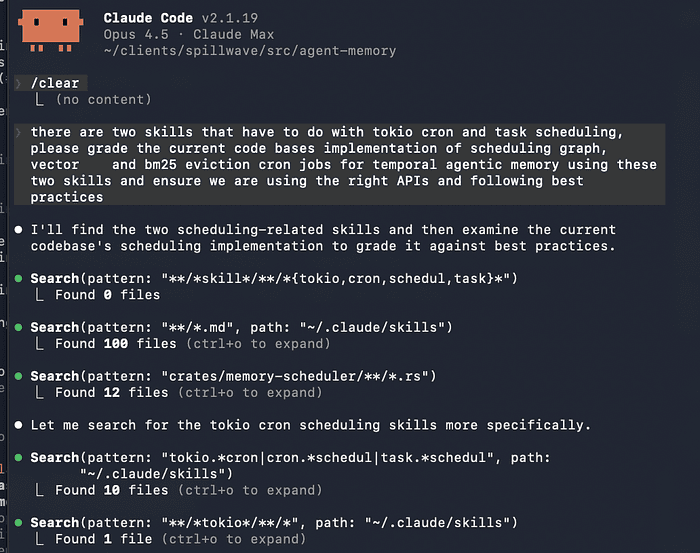 Using skills in a project - part 1