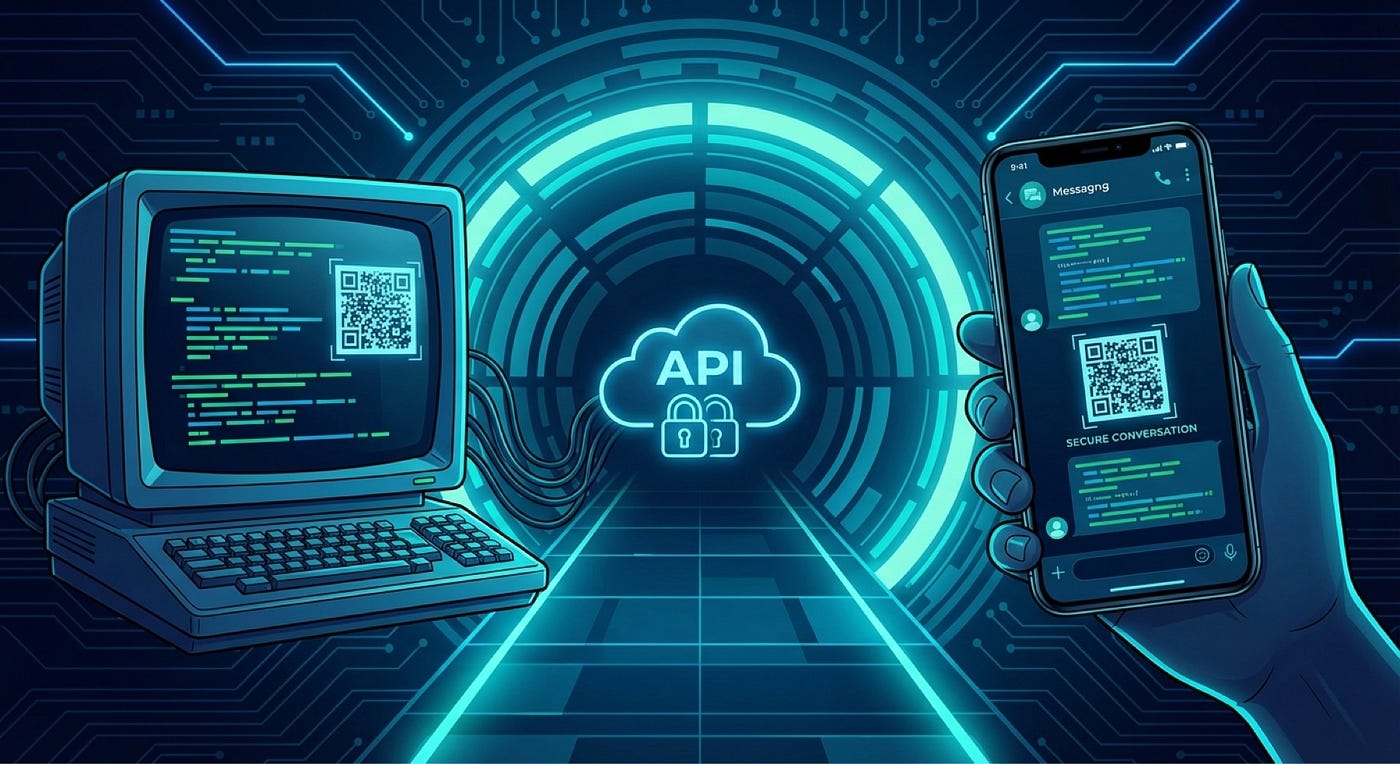 Remote Control Architecture: Desktop to Phone via secure API relay