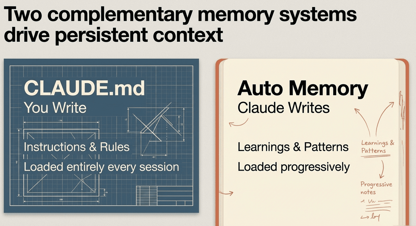 Two Memory Systems, one for scratch notes and one for Instructions