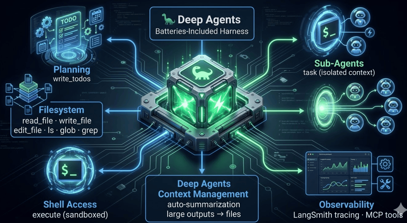 Deep Agents -- Batteries Include Agent Harness