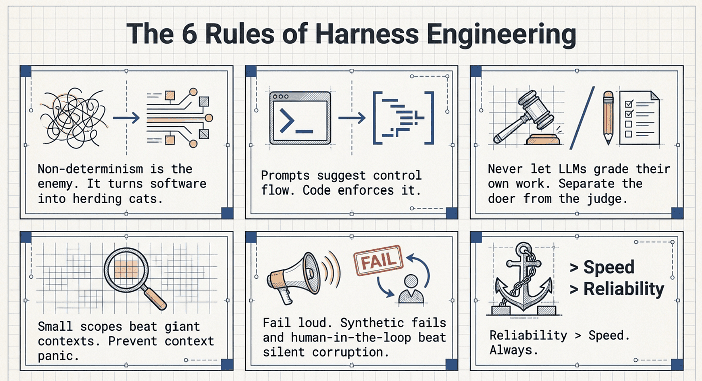 6 Rules of Harness Engineering