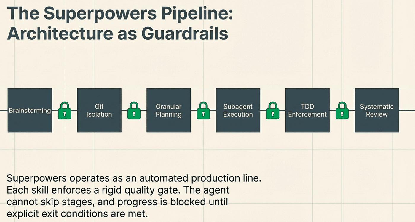 Superpowers Pipeline: Architecture as Guardrails