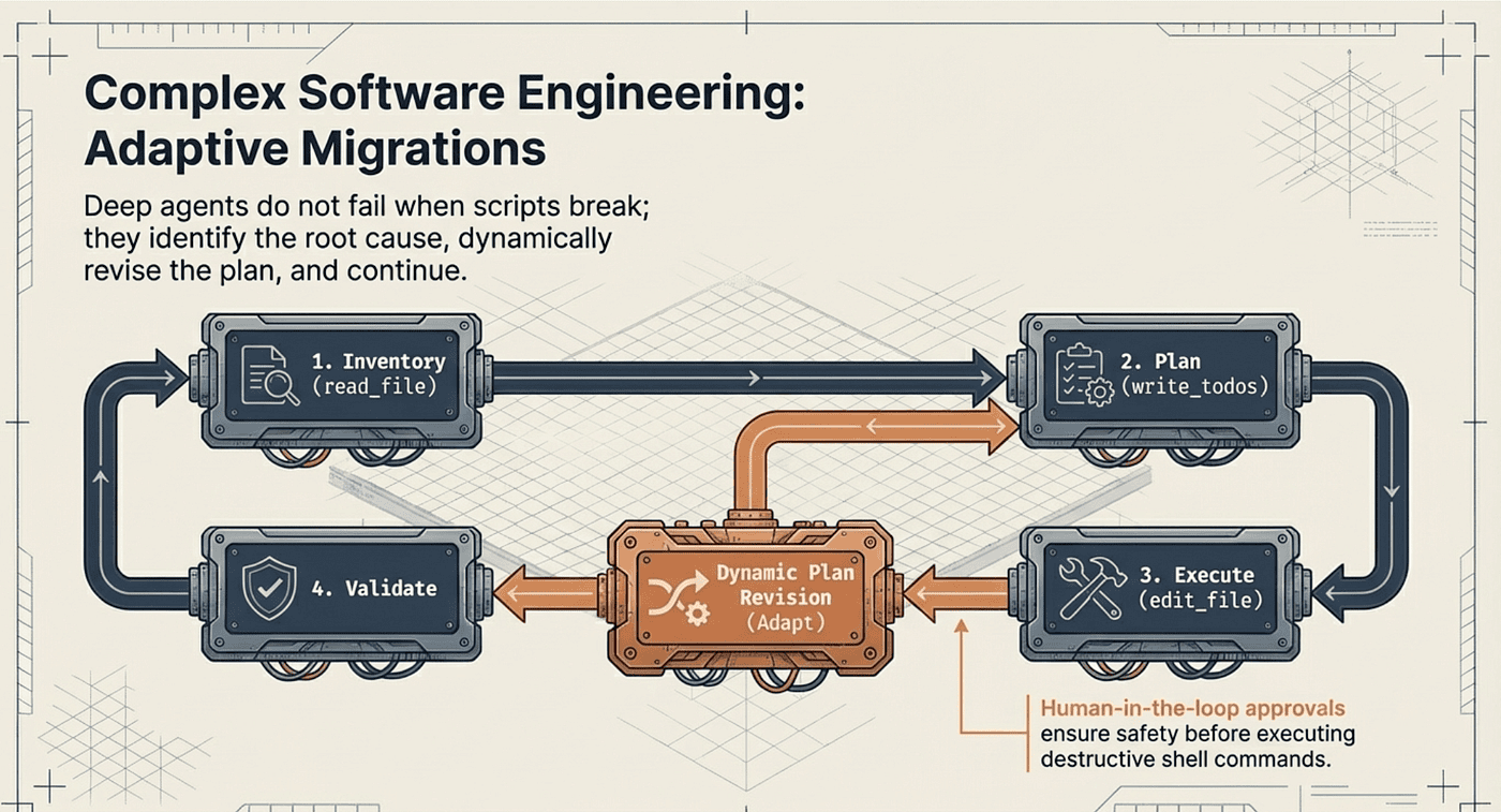 LangChain Deep Agent: Complex Software Engineering: Adaptive Migrations