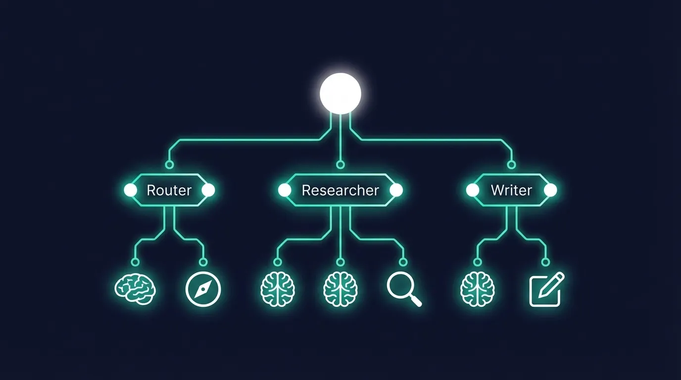 Agent trace tree showing hierarchical operations