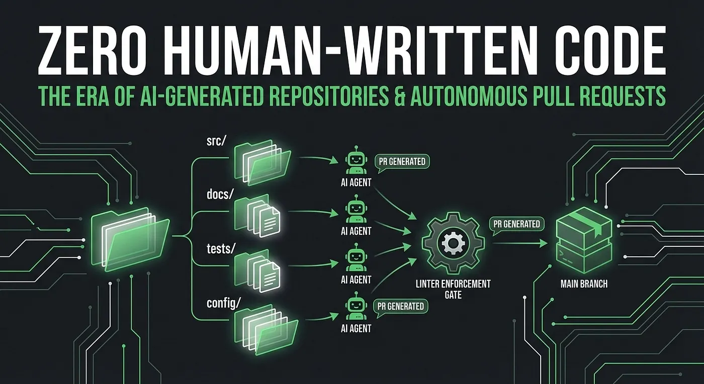 OpenAI harness engineering: AI agents generating pull requests with zero human-written code, progressive disclosure architecture