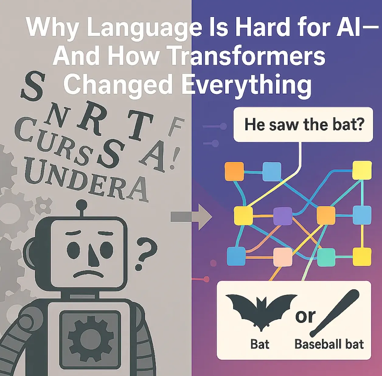 Why Language Is Hard for AI -- and How Transformers Changed Everything