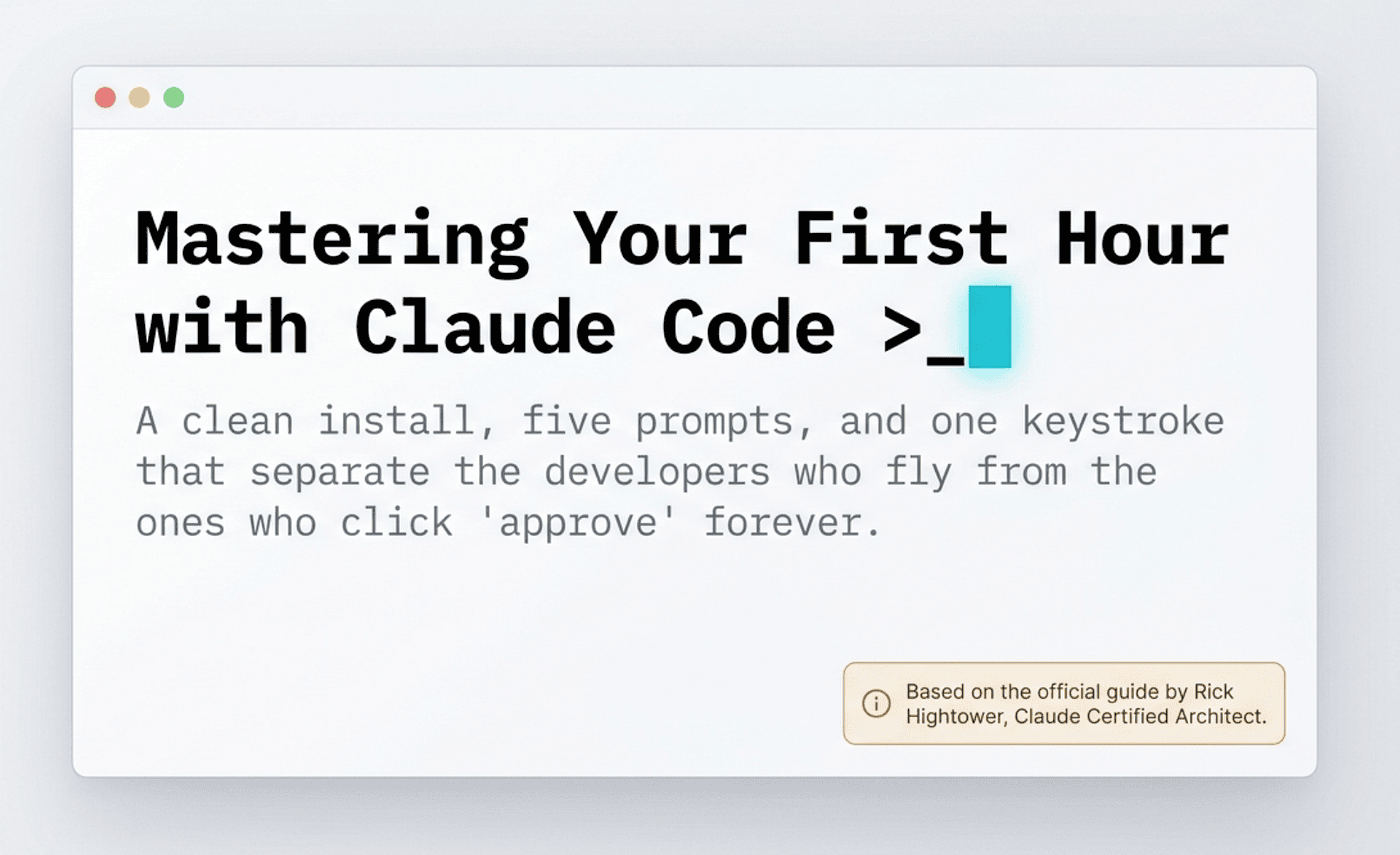 Hero image showing Claude Code setup