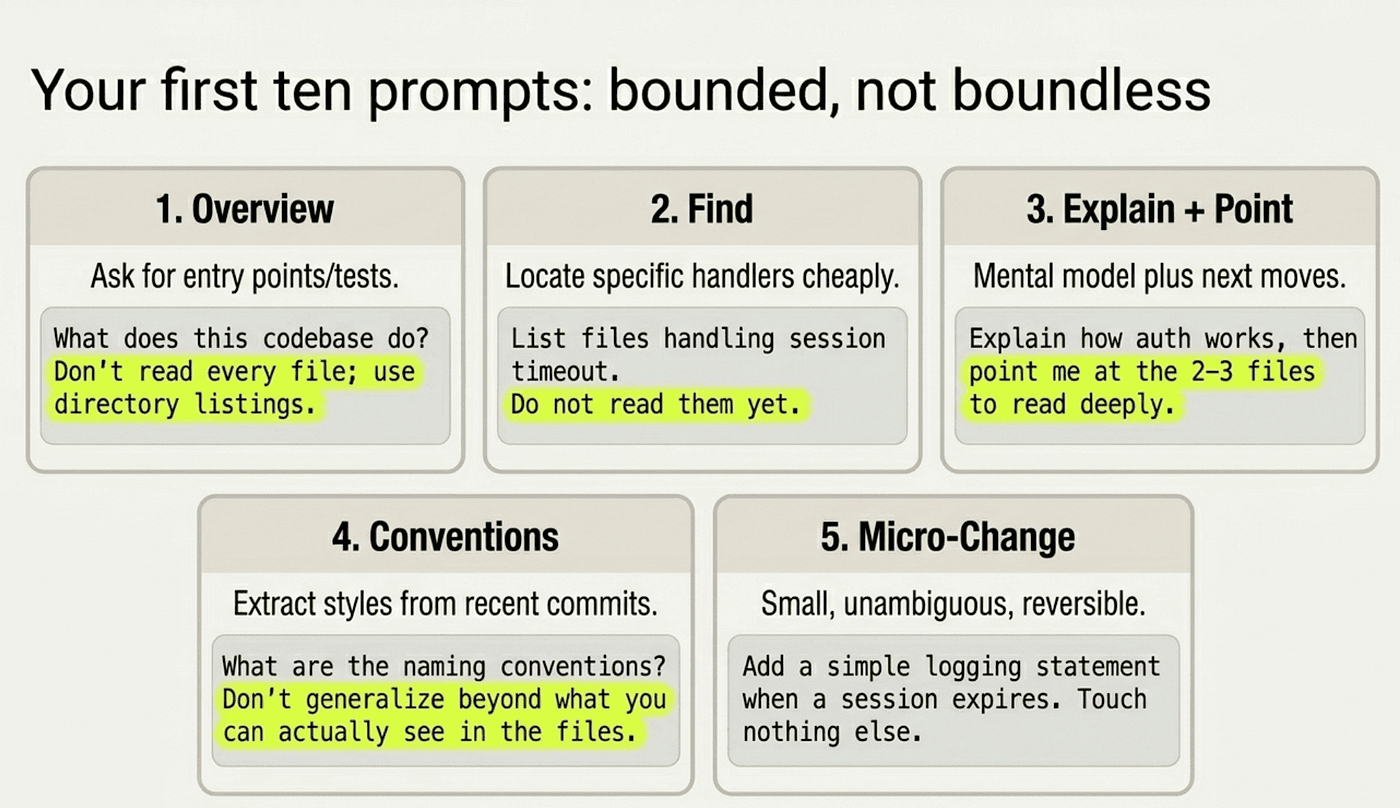 Five prompts that work on any codebase